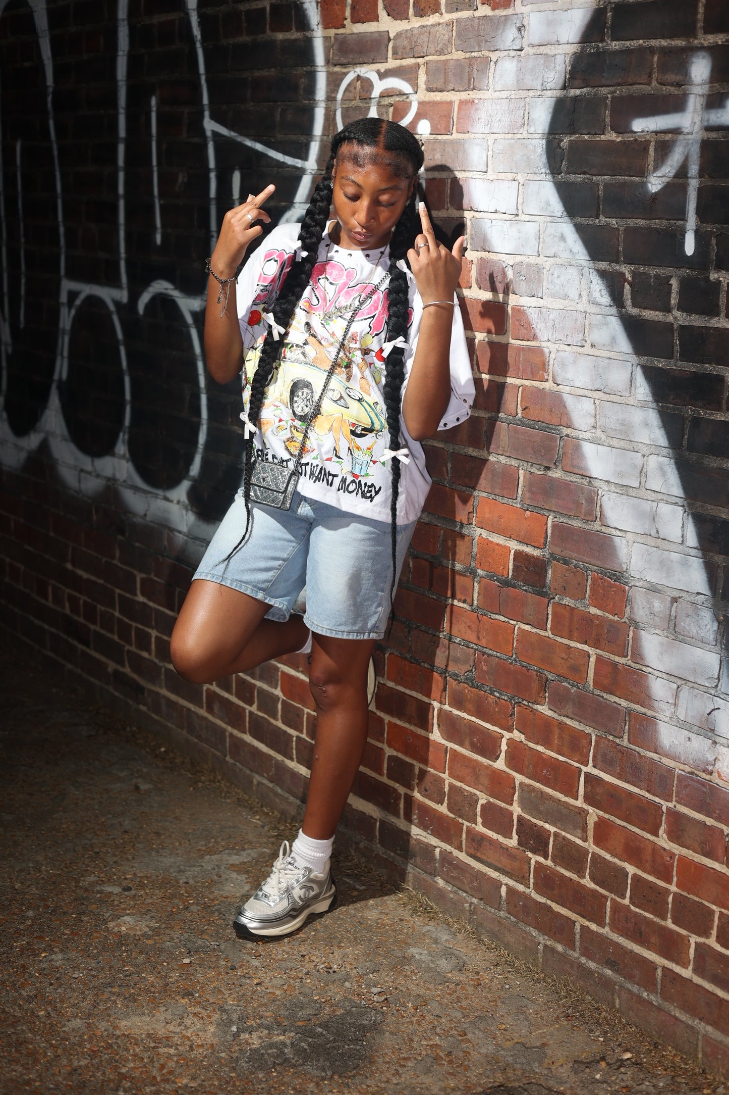 WHITE CROP TEE